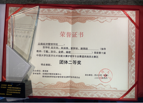 喜报|我校学生荣获第十届中国大学生医学技术技能大赛护理学专业赛道西南西北分区赛二等奖 第 3 张